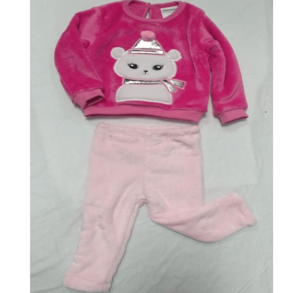 Embroidered Polar Bear Set For Toddlers
